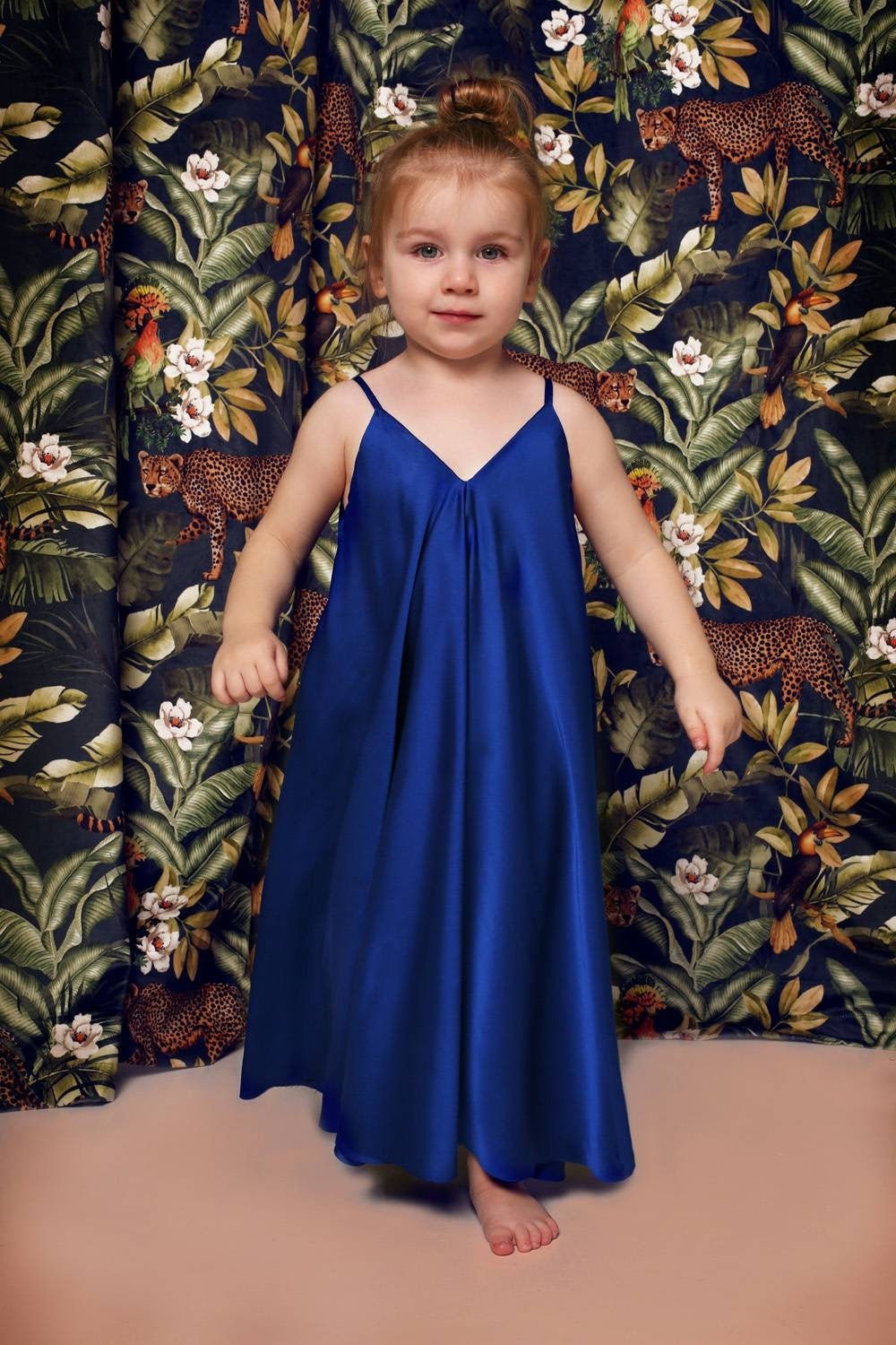 Robe longue en soie pour filles : Robe de soirée