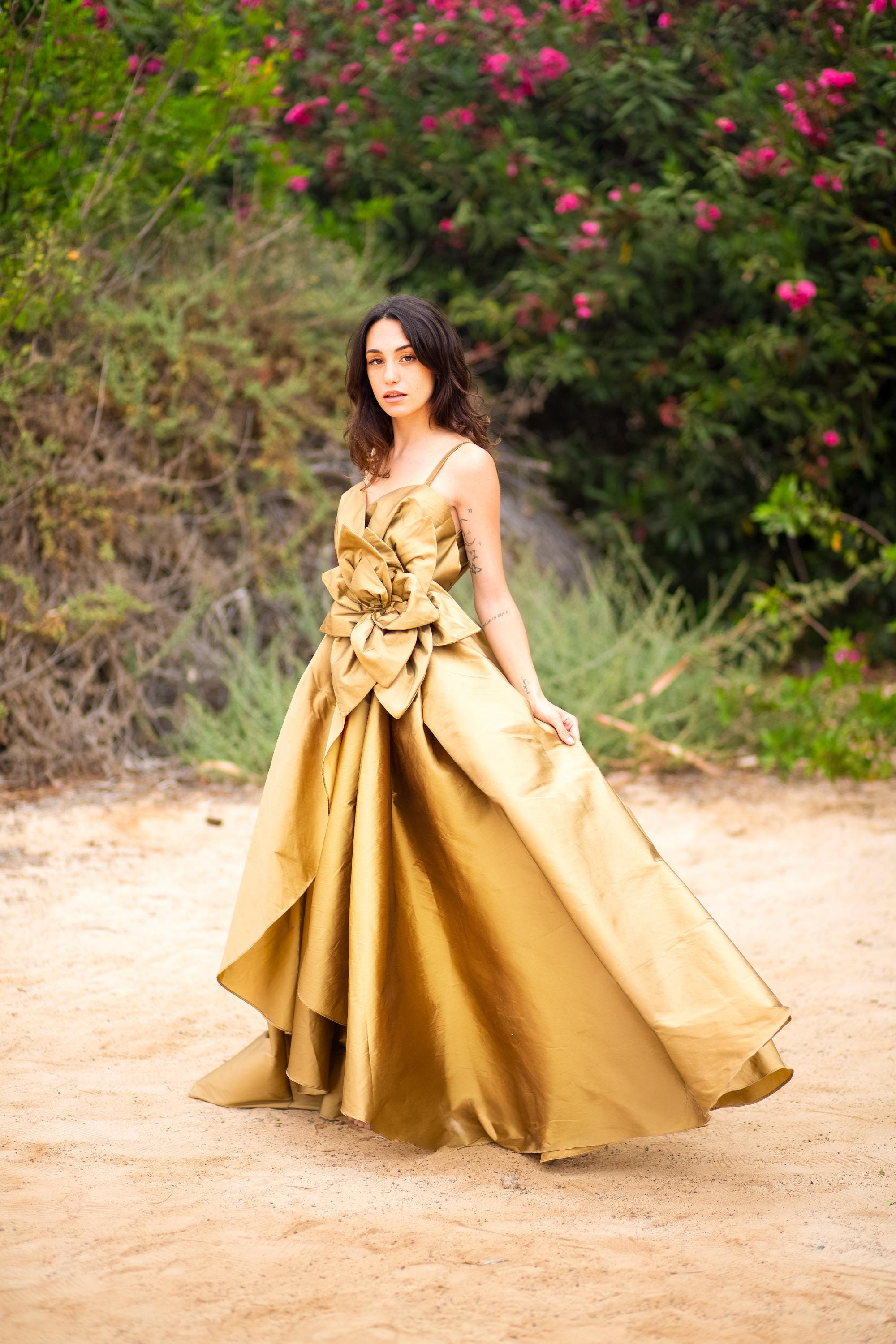 Tulip Gown – Taffeta Ball Gown with Built-In Tutu, Made to Measure