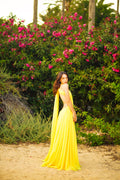 Robe Venus – Robe en mousseline à dos nu avec dos ouvert et nœud à l'encolure, sur mesure