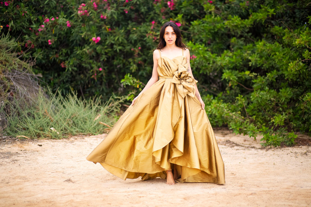 Tulip Gown – Taffeta Ball Gown with Built-In Tutu, Made to Measure