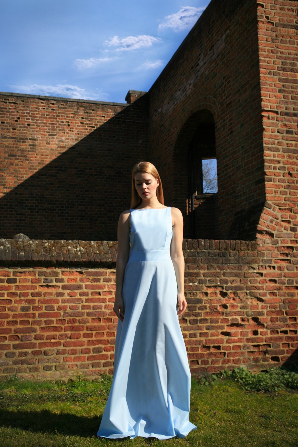 Wonderland – Robe longue ajustée en pur coton