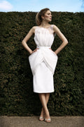 Posh Bride – Silk Organza Wedding Dress with Hip Detail & Corset Bodice