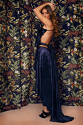 Flamenco-Inspired Velvet Evening Dress – Made to Measure