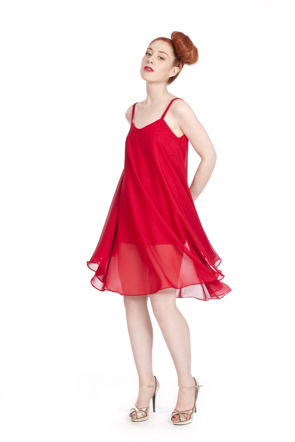 Sienna – Georgette Slip Dress with Open Sides