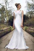 Rose – Tulle & Silk Satin Wedding Dress with Detachable Bow