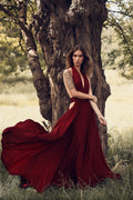 Robe de soirée en satin dos nu, sur mesure – J.O.