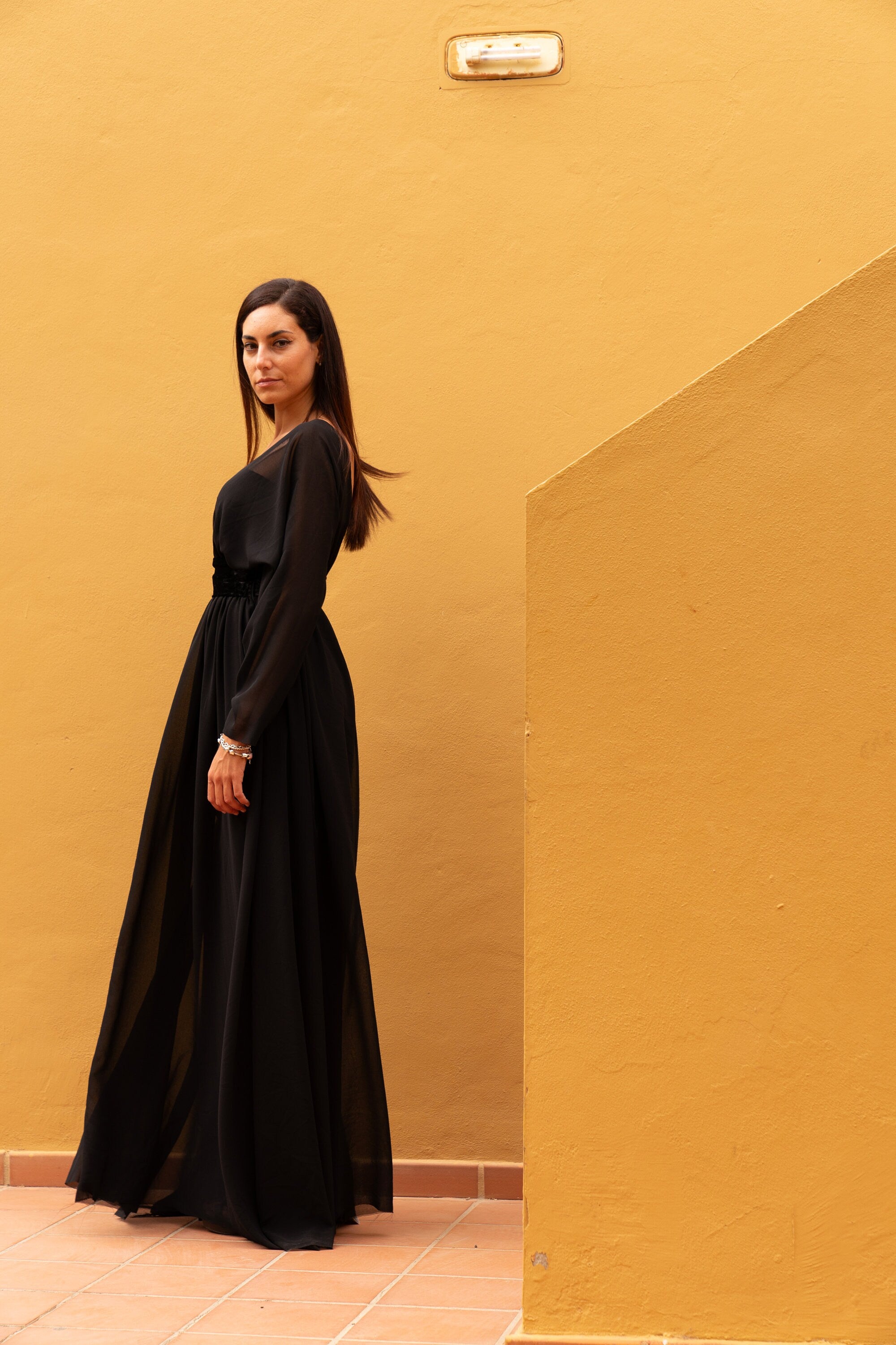 Titanic Gown – Chiffon & Velvet Vintage Evening Dress with Corset Bodice, Made to Measure