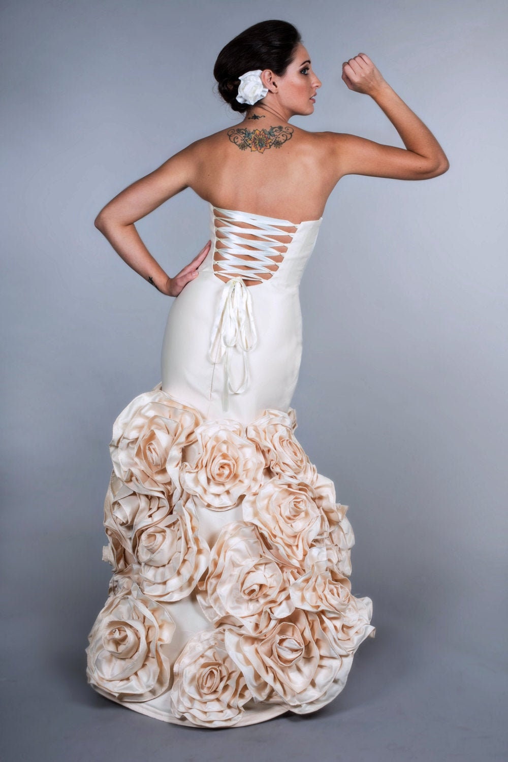Roma – Rose Mermaid Wedding Dress with Corset Back