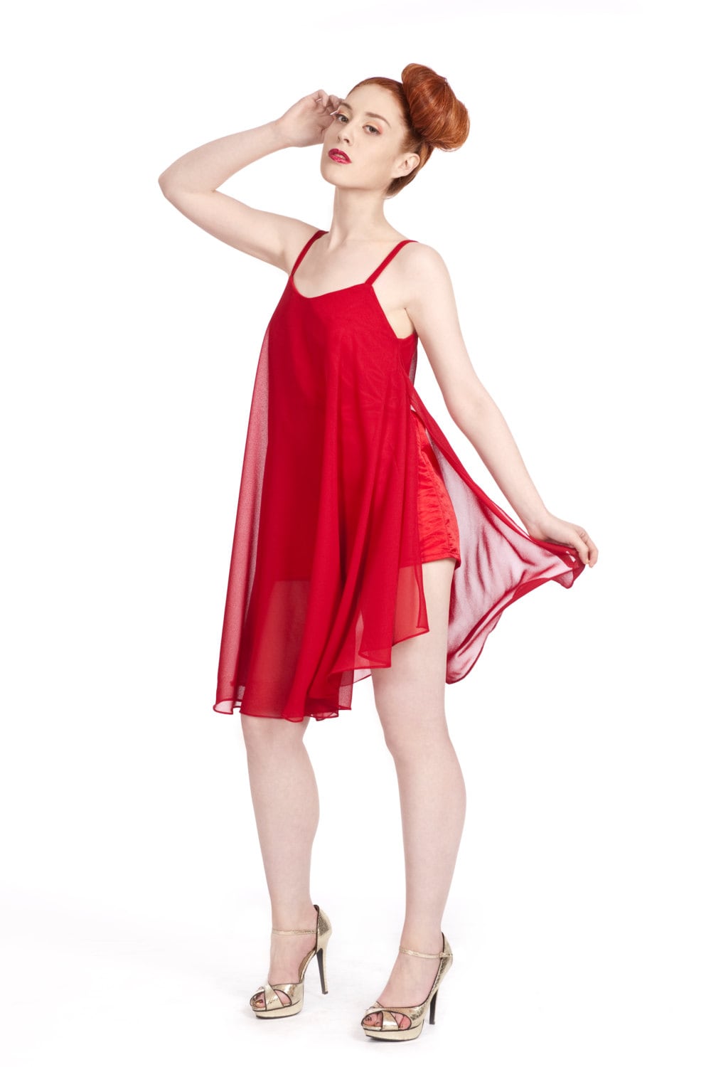 Sienna – Georgette Slip Dress with Open Sides