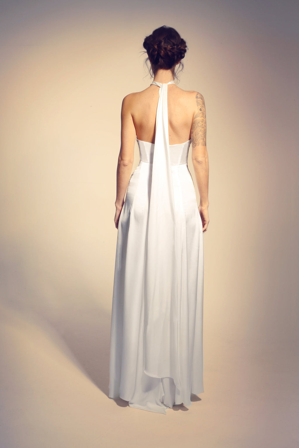 Grace – Halter Neck Backless Satin Bridal Gown