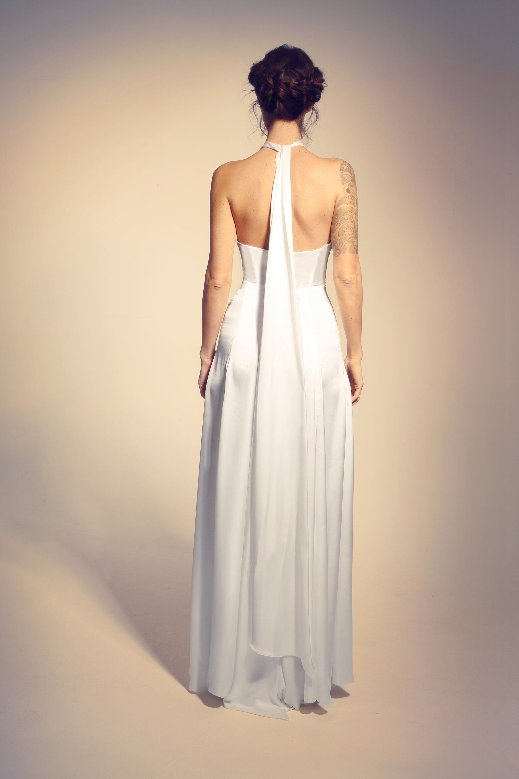 Grace – Halter Neck Backless Satin Bridal Gown