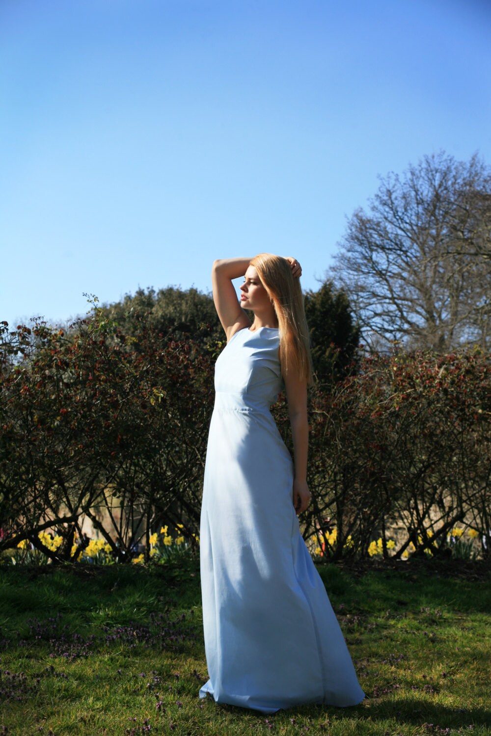 Wonderland – Robe longue ajustée en pur coton