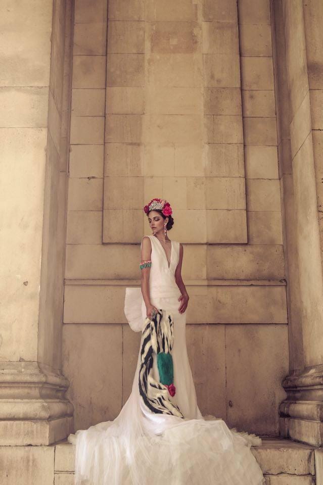 Nikole – Robe de mariée vintage en satin et tulle avec ceinture-nœud détachable