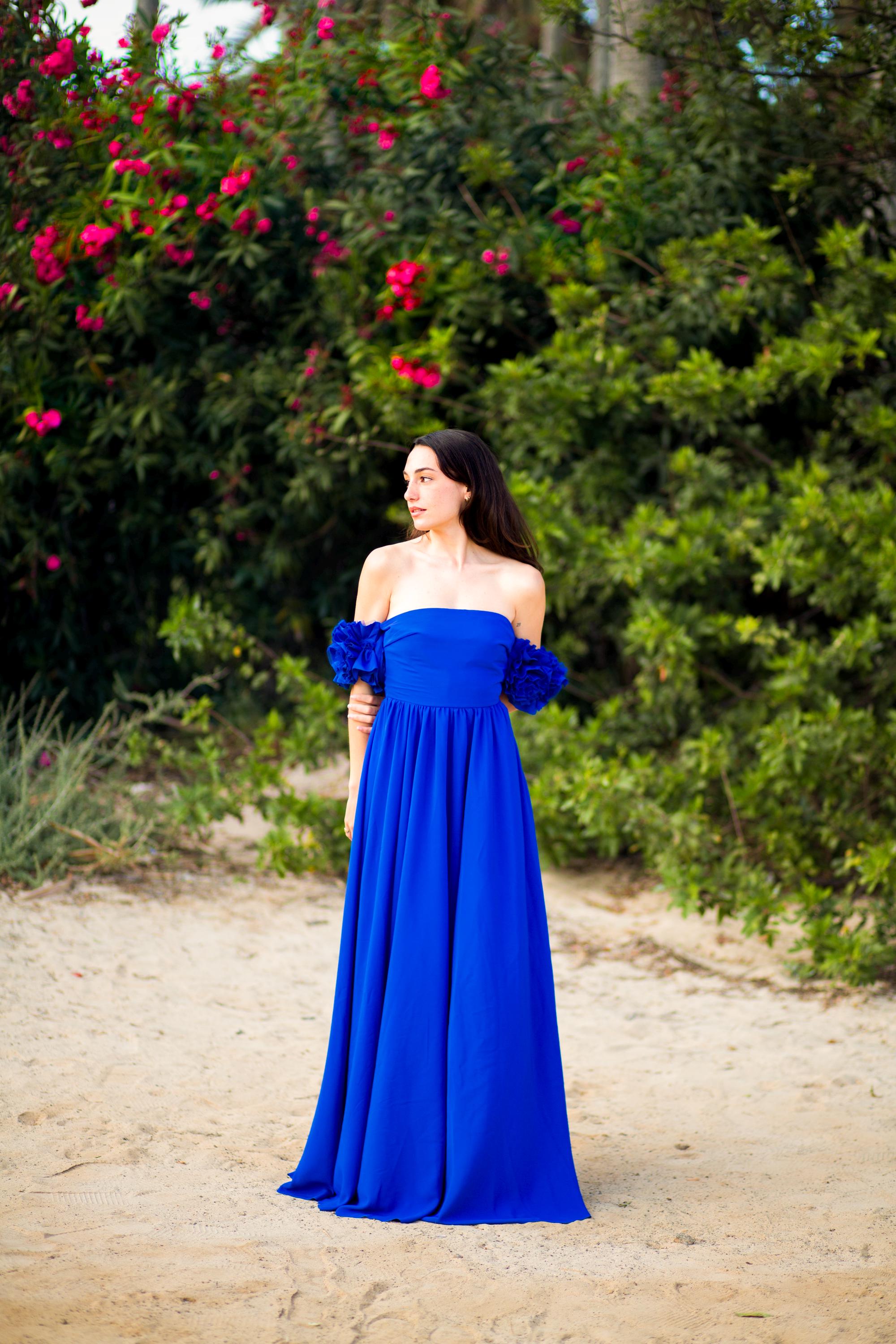 Robe Corset Épaules Dénudées – Bretelles Florales Amovibles Faites Main, Sur Mesure