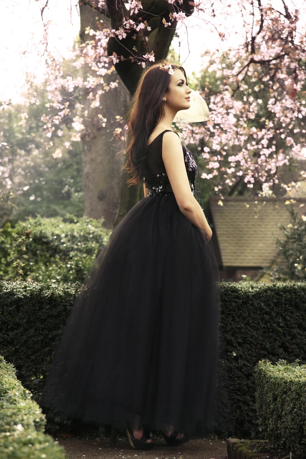 Ensemble tutu en tulle et corsage en maille à sequins – Pari
