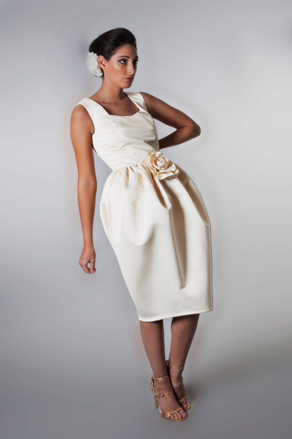 Venezia – Robe de mariée d'inspiration baroque avec jupe citrouille