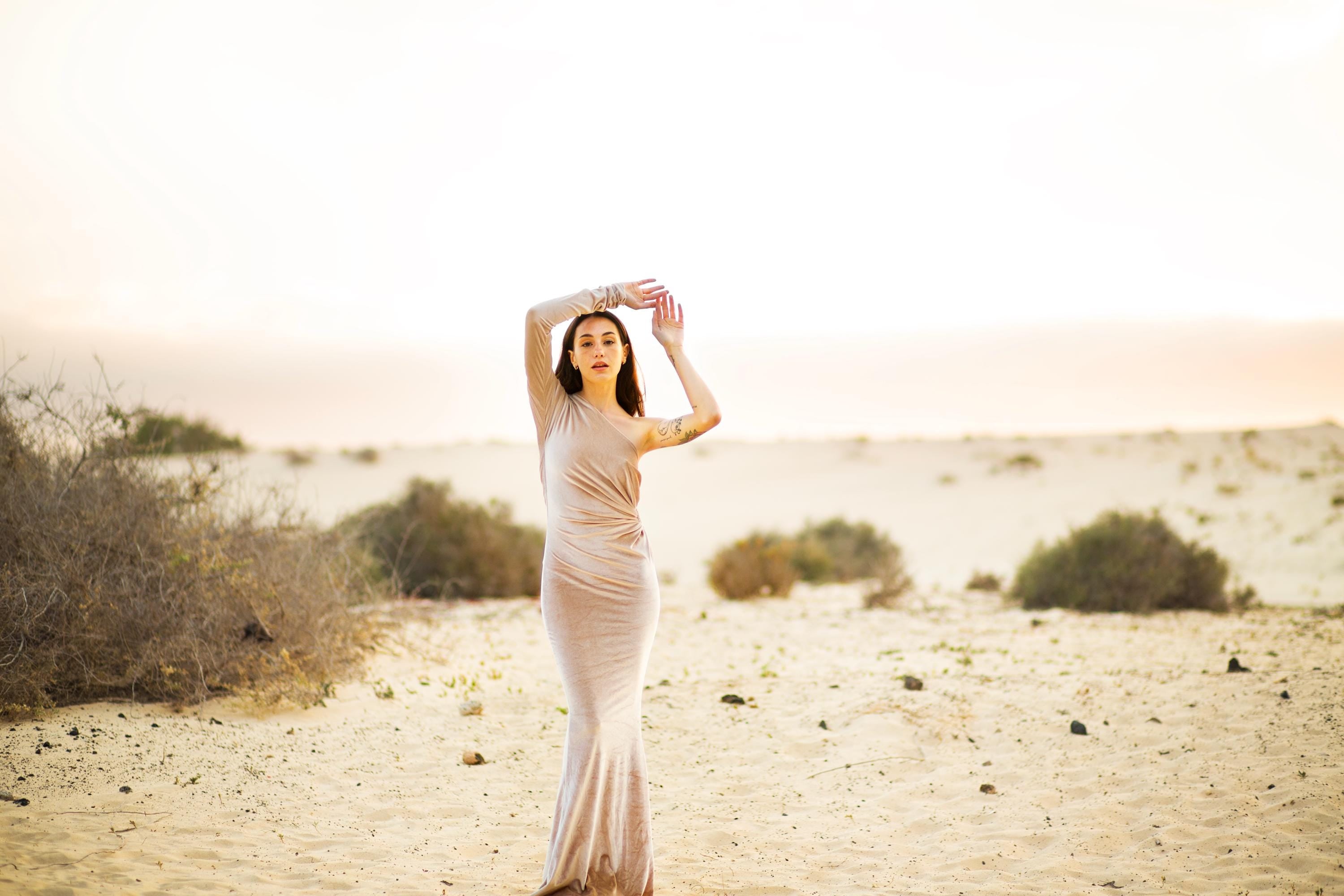 One-Sleeve Velvet Maxi Gown – Ring Waist Detail & Side Cut-Out, Made to Measure